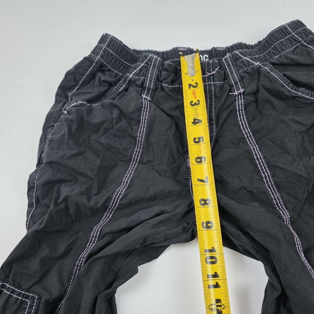 BDG Y2K Cargo Pants Womens XS Black Wide Leg Elastic Waist Utility Pockets - Picture 12 of 14